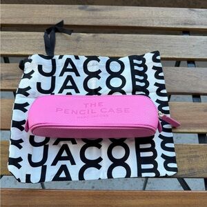 Marc Jacobs Pink Leather Pencil Case